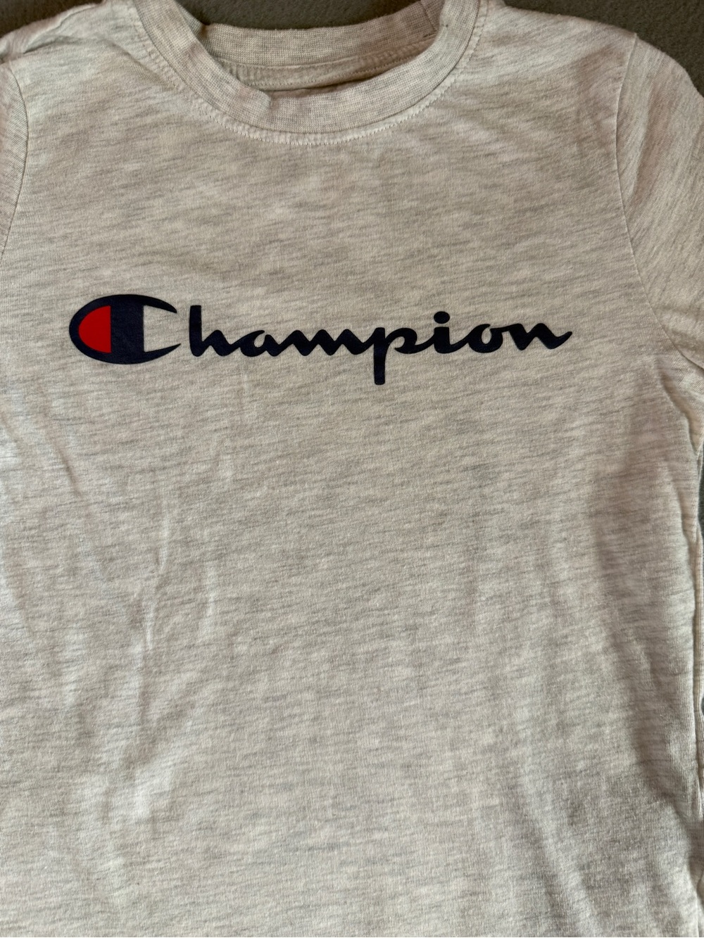 Champion Kids Beige Logo Long-Sleeve Tee - Picture 3 of 5